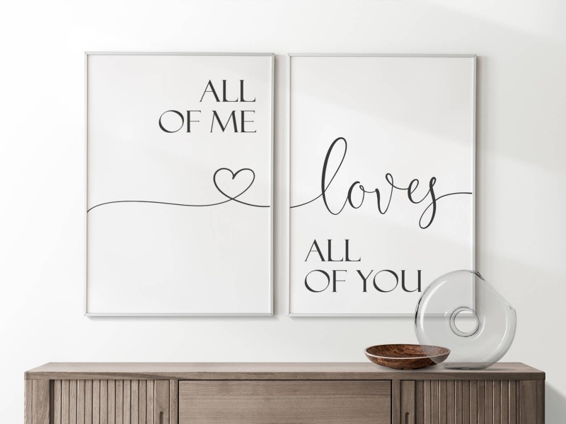 2er Set Poster "All Of Me Loves All Of You" - 1