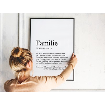 Poster "Familie" Definition - 2