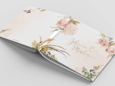 pers. Gästebuch "Floral Chill" Hochzeit - 2