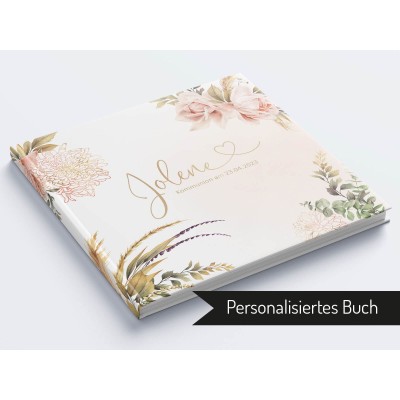 pers. Gästebuch "Floral Chill" Kommunion - 1