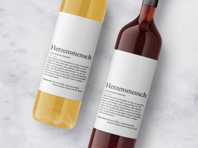 Wein-Flaschenbanderole "Herzensmensch" Definition - 2