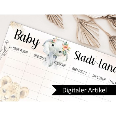 DIY Baby "Stadt-Land-Fluss" Tierkind - 1