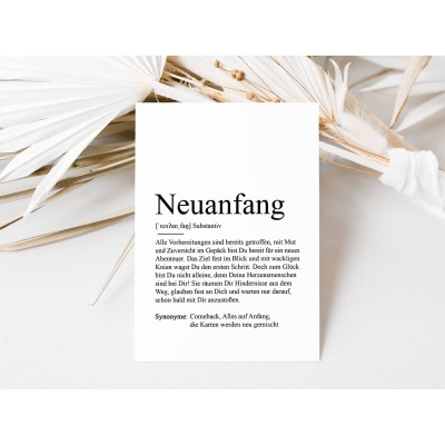Karte "Neuanfang" Definition - 3