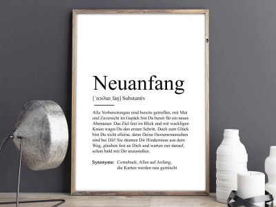 Poster "Neuanfang" Definition - 2