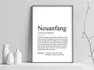 Poster "Neuanfang" Definition - 1