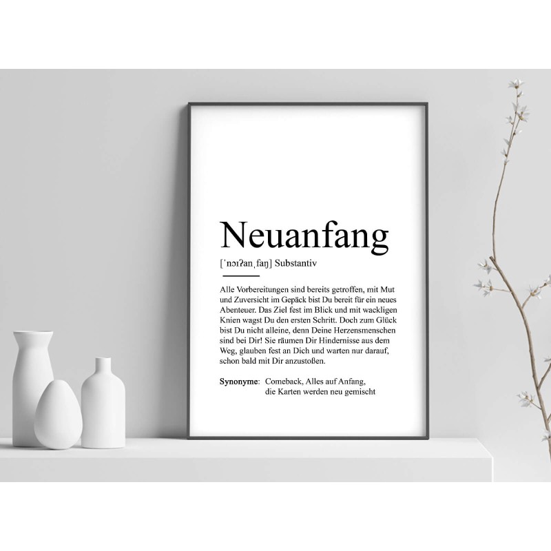 Poster "Neuanfang" Definition - 1