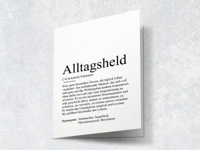 Karte "Alltagsheld" Definition - 2
