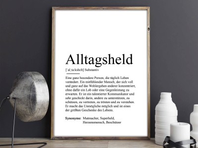 Poster "Alltagsheld" Definition - 2