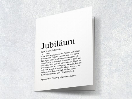 Karte "Jubiläum" Definition - 2