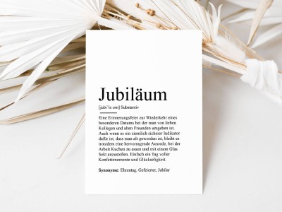 Karte "Jubiläum" Definition - 3