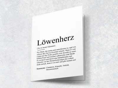 Karte "Löwenherz" Definition - 2