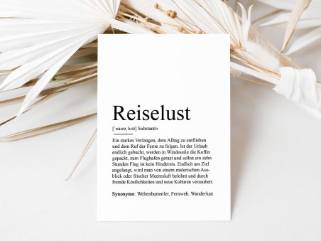 Karte "Reiselust" Definition - 3