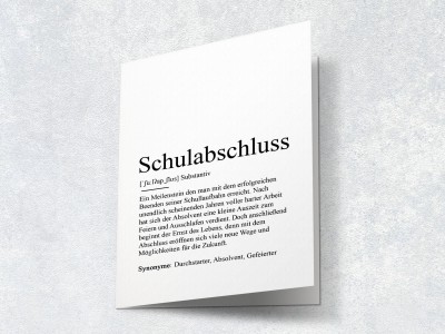 Karte "Schulabschluss" Definition - 2