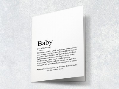 Karte "Baby" Definition - 3