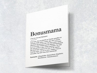 Karte "Bonusmama" Definition - 3