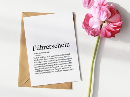 Karte "Führerschein" Definition - 1