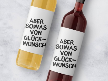 Wein-Etikett GLÜCKWUNSCH - 2