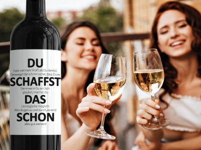 Wein-Etikett DU SCHAFFST DAS - 3