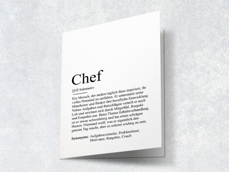 Karte "Chef" Definition - 2