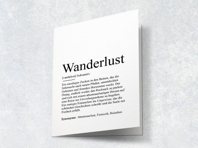 Karte "Wanderlust" Definition - 2