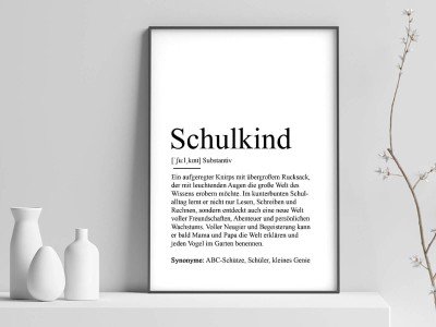 Poster "Schulkind" Definition - 1