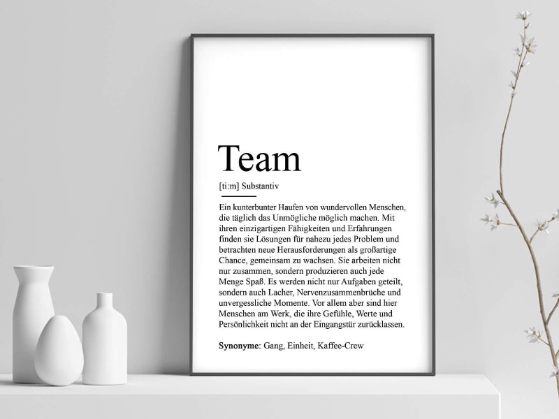 Poster "Team" Definition - 1