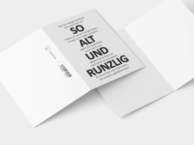 Karte "So Alt Und Runzlig" - 2