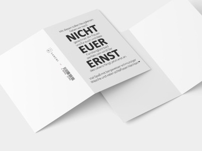 Karte "Nicht euer ernst" - 2