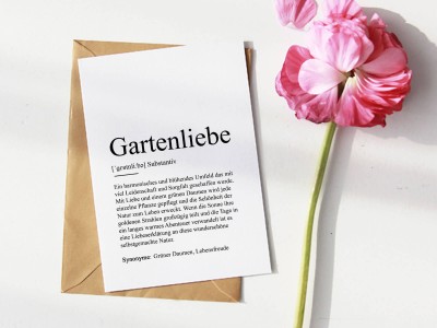 Karte "Gartenliebe" Definition - 1