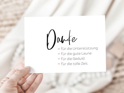 Postkarte "Danke Unterstützung" - 1