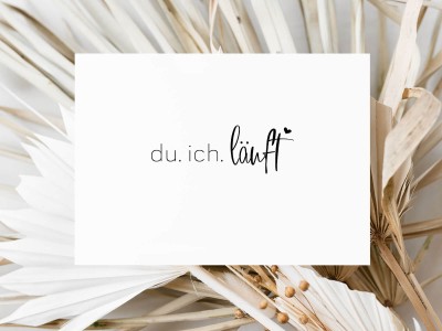 Postkarte "Du. Ich. Läuft." - 1