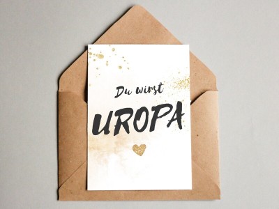 Karte "Uropa" Glitter - 1