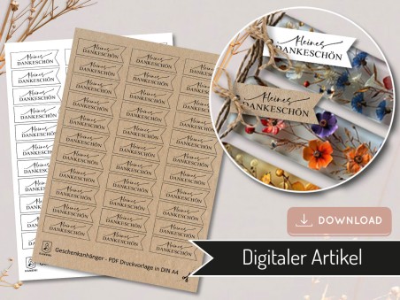 DIY-Geschenkanhänger "kleines Dankeschön" - 1