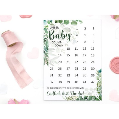 Baby-Countdown "Eucalyptus" - 1