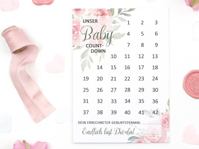 Baby-Countdown "Roses" - 1